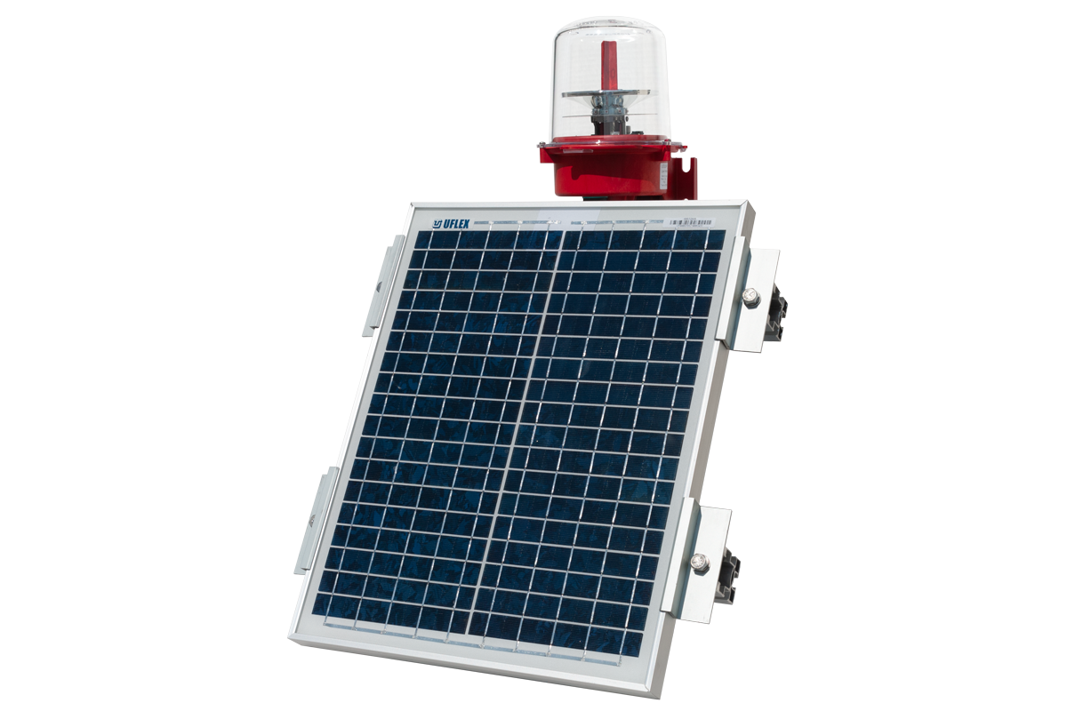 Solar powered aircraft warning light system ACWL_SOLAR03: Single, Low Intensity Type A/B